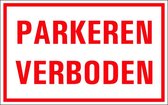 Parkeren verboden tekstbord - kunststof 400 x 250 mm