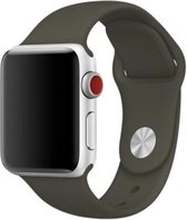Case2go - Bandje geschikt voor Apple Watch 38 / 40 mm - Siliconen Horlogeband - Smartwatchbandje - Olijf Groen
