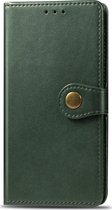 LG K50 Hoesje - Mobigear - Snap Button Serie - Kunstlederen Bookcase - Groen - Hoesje Geschikt Voor LG K50