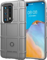 Huawei P40 Pro Plus Hoesje - Mobigear - Rugged Shield Serie - TPU Backcover - Grijs - Hoesje Geschikt Voor Huawei P40 Pro Plus