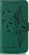 Apple iPhone 11 Pro Hoesje - Mobigear - Feather Serie - Kunstlederen Bookcase - Groen - Hoesje Geschikt Voor Apple iPhone 11 Pro