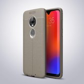 Mobigear Luxury TPU Backcover Hoesje - Geschikt voor Motorola Moto G7 Plus - Grijs