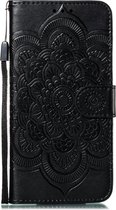 Samsung Galaxy Note 10 Hoesje - Mobigear - Mandala Serie - Kunstlederen Bookcase - Zwart - Hoesje Geschikt Voor Samsung Galaxy Note 10