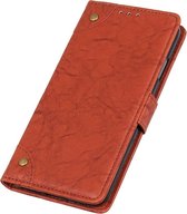 OnePlus 7 Pro Hoesje - Mobigear - Ranch Serie - Kunstlederen Bookcase - Cognac - Hoesje Geschikt Voor OnePlus 7 Pro