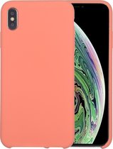 Apple iPhone XS Max Hoesje - Mobigear - Rubber Touch Serie - Hard Kunststof Backcover - Oranje - Hoesje Geschikt Voor Apple iPhone XS Max