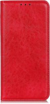 Samsung Galaxy Note 10 Hoesje - Mobigear - Cowboy Serie - Kunstlederen Bookcase - Rood - Hoesje Geschikt Voor Samsung Galaxy Note 10