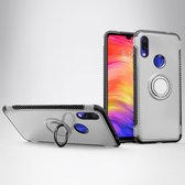 Xiaomi Redmi 7 Hoesje - Mobigear - Armor Ring Serie - Hard Kunststof Backcover - Zilver - Hoesje Geschikt Voor Xiaomi Redmi 7