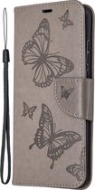 HONOR 9X Lite Hoesje - Mobigear - Butterfly Serie - Kunstlederen Bookcase - Grijs - Hoesje Geschikt Voor HONOR 9X Lite