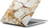 Apple MacBook Air 13 (2018-2020) Case - Mobigear - Marmer Serie - Hardcover - Wit / Bruin - Apple MacBook Air 13 (2018-2020) Cover