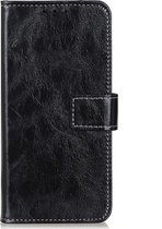 LG K61 Hoesje - Mobigear - Basic Serie - Kunstlederen Bookcase - Zwart - Hoesje Geschikt Voor LG K61