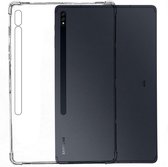 Shop4 - Samsung Galaxy Tab S7 Hoes/ Samsung Galaxy Tab S8 Cover - Zachte Back Case Drop Proof Transparant