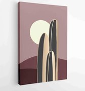 Desert illustration minimal wall arts design vector. 4 - Moderne schilderijen – Vertical – 1875715510 - 80*60 Vertical