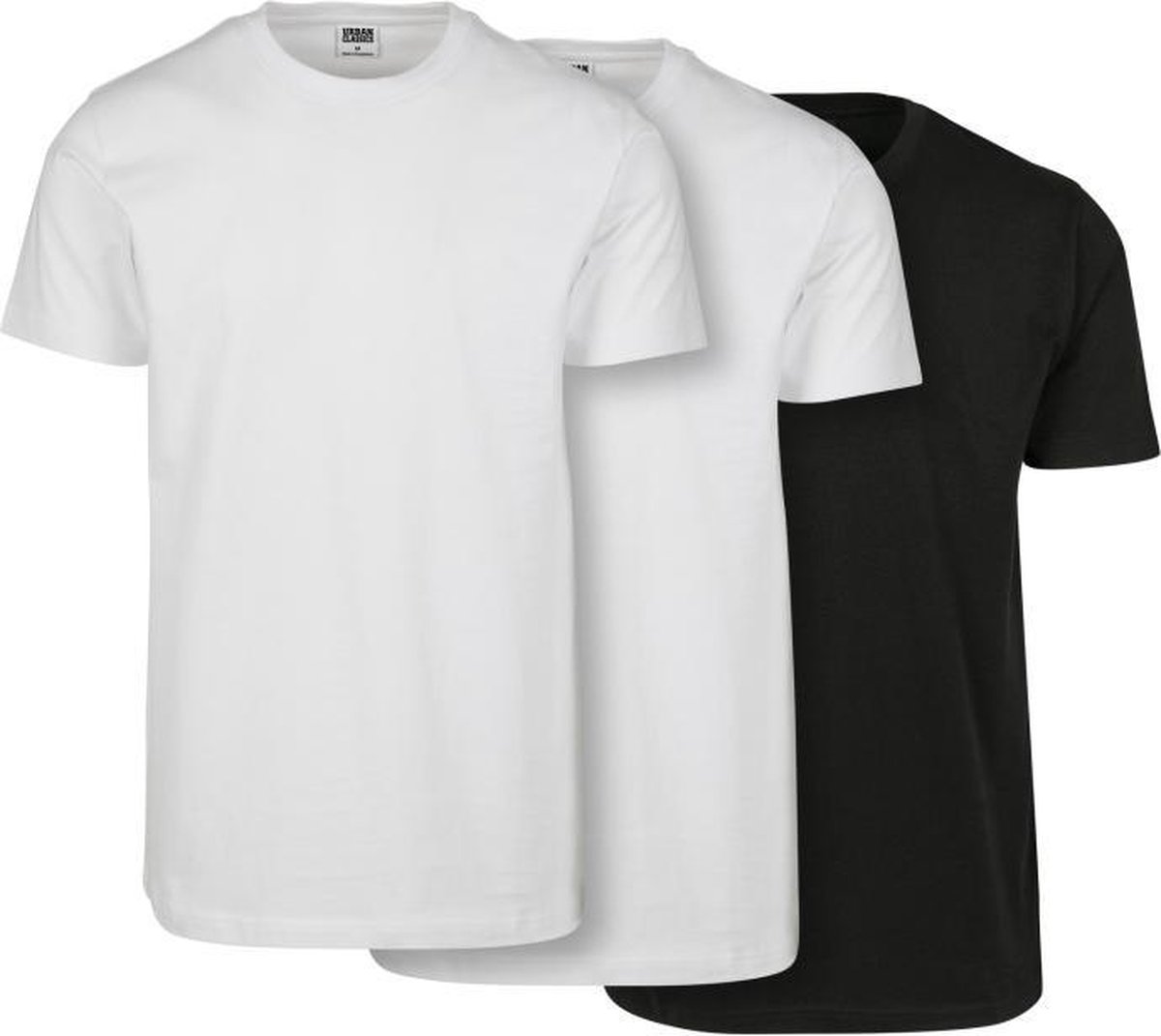 Urban Classics Basic 3-Pack Heren T-shirt 4XL Wit