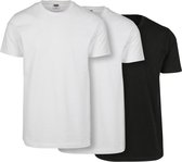 Urban Classics Heren Tshirt -4XL- Basic 3-Pack Wit/Zwart