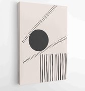 Earth tones organic shape Art design for poster, print, cover, wallpaper, Minimal and natural wall art. 4  - Moderne schilderijen – Vertical – 1873831114 - 40-30 Vertical