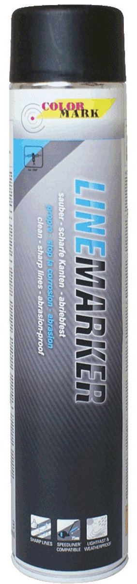 COLORMARK Linemarker - Zwart - 750 ml - Afwerkingslaag