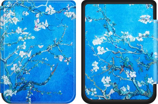 Lunso - sleepcover flip hoes - Geschikt voor Kobo Nia (6 inch) - Van Gogh Amandelboom van Merkloos — afbeelding 3