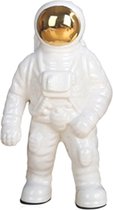 BaykaDecor - Unieke Astronaut Vaas - Seletti Replica Beeld - Woondecoratie - Cosmic Diner Starman - Cadeau - Wit met Goud - 30 cm