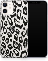 ShieldCase Panther Pattern geschikt voor Apple iPhone 12 / 12 Pro hoesje - transparant/zwart