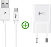 Snellader met Micro-USB Kabel 1.5m | Adaptive Fast Charging 15W | Wit | Geschikt voor Samsung