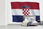 Behang - Fotobehang Kroatische vlag - Breedte 330 cm x hoogte 220 cm