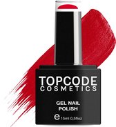 Rode Gellak van TOPCODE Cosmetics - Ruby Red - MCRE01 - 15 ml - Gel nagellak Nagellak Rood Gellak rood gellac