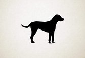 Silhouette hond - Black And Tan Virginia Foxhound - S - 41x60cm - Zwart - wanddecoratie