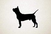 Silhouette hond - Chinese Chongqing Dog - Chinese Chongqing-hond - XS - 25x29cm - Zwart - wanddecoratie