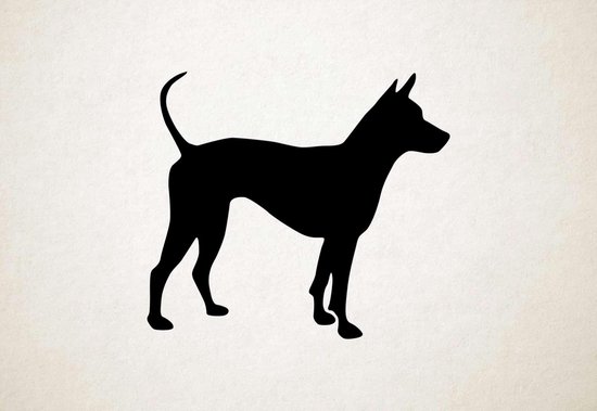 Silhouette hond - Thai Ridgeback - L - 75x85cm - Zwart - wanddecoratie