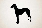 Silhouette hond - Sloughi - L - 75x78cm - Zwart - wanddecoratie