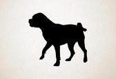 Silhouette hond - Puggle - Puggle - L - 75x81cm - Zwart - wanddecoratie