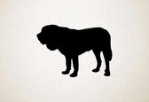 Silhouette hond - Kumaon Mastiff - M - 60x86cm - Zwart - wanddecoratie