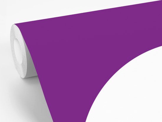 Papier peint photo vinyle - Une illustration du logo Yin et Yang avec un fond violet largeur 280 cm x hauteur 280 cm - Tirage photo sur papier peint (disponible en 7 tailles)