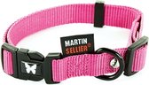 Martin sellier halsband nylon roze verstelbaar - 10 mmx20-30 cm - 1 stuks