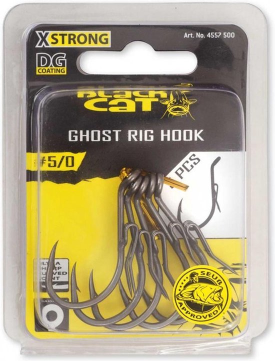 Black Cat Ghost Rig Hook DG - DG Coating - Haakmaat 6/0 - 5 Stuks - Grijs van Black Cat — afbeelding 2