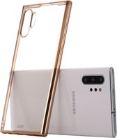 Voor Galaxy Note 10+ GEBEI Plating TPU schokbestendige beschermhoes (goud)