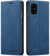 Voor Galaxy A71 Forwenw Dream Series Oil Edge Strong Magnetism Horizontal Flip Leather Case met houder & kaartsleuven & Wallet & Photo Frame (blauw)