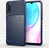 Voor Xiaomi Mi A3 Thunderbolt Shockproof TPU Soft Case (donkerblauw)