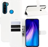 Voor Xiaomi Redmi Note 8 Litchi Texture Horizontal Flip Leather Case met portemonnee & houder & kaartsleuven (wit)