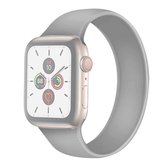 Voor Apple Watch Series 5 en 4 40 mm / 3 en 2 en 1 38 mm effen kleur elastische siliconen vervangende polsband horlogeband, maat: L 156 mm (grijs)