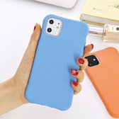 Voor iPhone 11 Pro effen kleur TPU Slim schokbestendige beschermhoes (blauw)