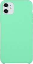 Voor iPhone 11 Effen kleur Effen siliconen schokbestendig hoesje (blijf groen)
