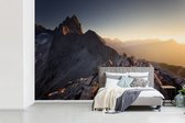 Behang - Fotobehang Uitzicht over de bergen - Breedte 360 cm x hoogte 240 cm