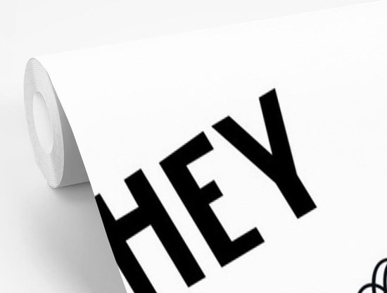 Illustration pour enfants avec la citation 'Hey' et un mouton 200x300 cm