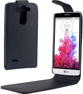 Verticale Flip Leather Case voor LG G3 mini (zwart)