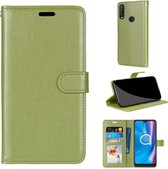 Voor Alcatel 1SE 2020 Pure Kleur Horizontale Flip PU Leren Case met Houder & Kaartsleuven & Portemonnee & Fotolijst (Groen)
