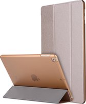 Voor iPad 10,2 inch Zijde Textuur Horizontale Flip Magnetische PU Leather Case, met drievoudige houder & Sleep / Wake-up-functie (Rose Gold)