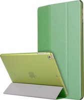 Voor iPad 10,2 inch Zijde Textuur Horizontale Flip Magnetische PU Leather Case, met drievoudige houder & Sleep / Wake-up-functie (groen)