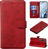 Voor Geschikt voor Xiaomi Mi Note 10 / Note 10 Pro / CC9 Pro Classic Calf Texture Horizontal Flip PU Leather Case, met houder & kaartsleuven & portemonnee (rood)