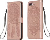 Voor iPhone 6 Plus / 6s Plus Dream Catcher afdrukken Horizontale flip lederen tas met houder & kaartsleuven & portemonnee en lanyard (rose goud)